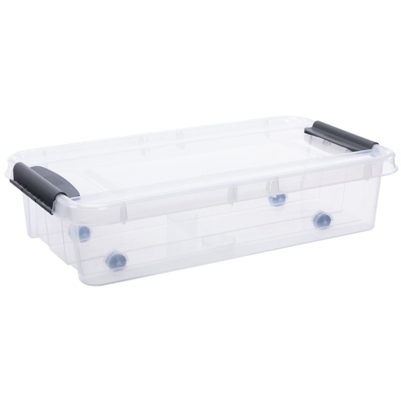 Plastic opbergbox op wielen, 31 liter